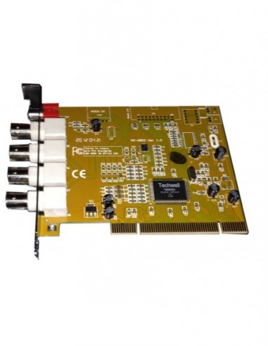 Placa Techwell 4 Canales De Video -...