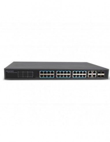 Switch 24 Puertos Poe 10/100 + 4 Ptos...