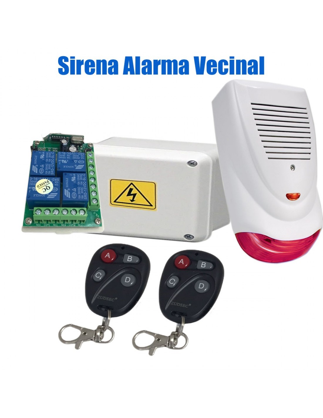 Sirena Alarma Para Casa De Exterior Con Flash + Interior Kit
