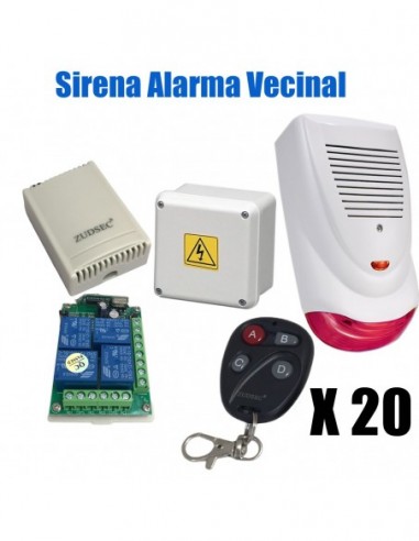 Sirena Alonso exterior MP-1000 universal para alarmas con luz