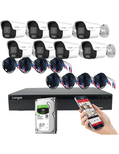 Kit De 8 Camaras 5mpx Exterior Full...