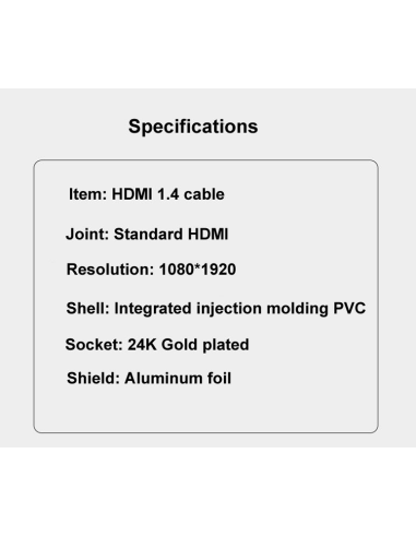 Cable Hdmi 3 Metros Enchapado En Oro Blindado Full Hd 1080p Transferencia  18 Gbps