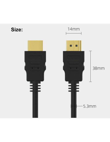 Cable HDMI de 20 metros/Blindado/Chapado en Oro/10.2Gigabit/sec,340 Mhz -  TT-HDMI-3M