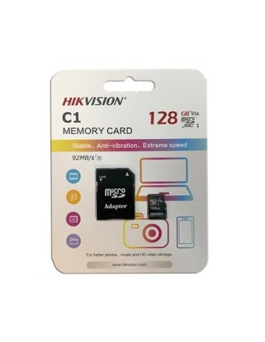 Memoria Microsd 128gb Hikvision Con Adaptador A Sd  Hs-tf-c1(std)/128g/adapter